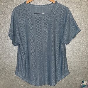 Elegant Lace Women’s Top - Blue/Green